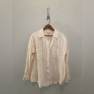 Skies Are Blue Light Cream Button-Down Shirt
